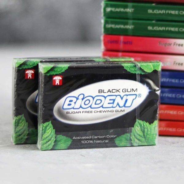 آدامس-ذغالی-نعناع-بایودنت آدامس ذغالی بایودنت با طعم نعناع - Image 1